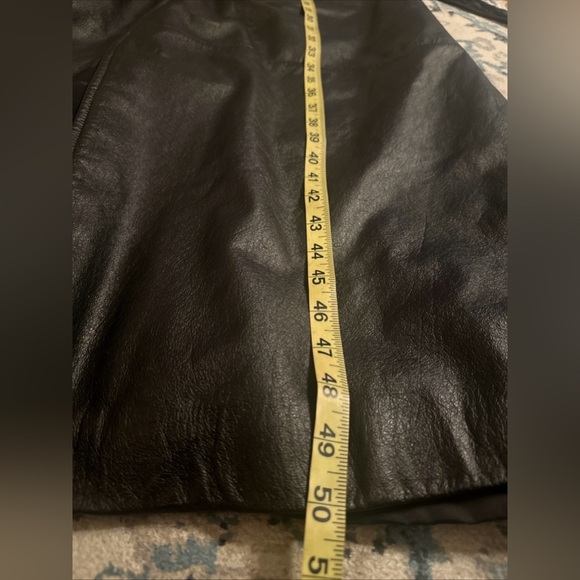 VTG Katie Full Length Womens Sz M Soft Leather Coat With Fox Lined Collar Belted - Picture 3 of 16